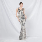 New design foreign trade spot Symphony bead long evening dress
