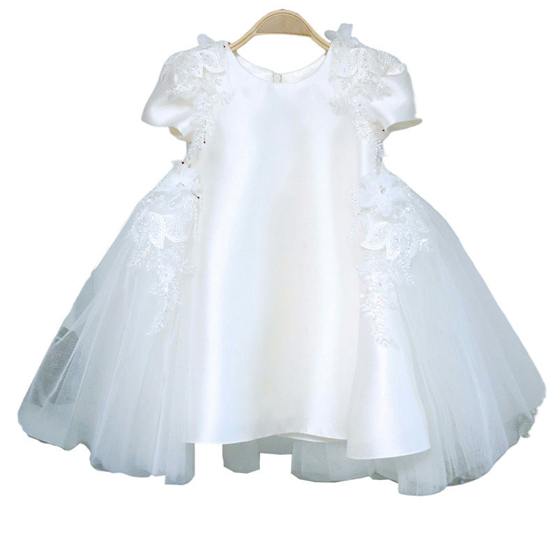 Elegante vestido de primera comunión para niña, vestidos de bautizo para niña pequeña 