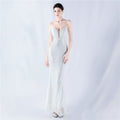 New dress positioning flower bead sheet craft bead suspender evening dress