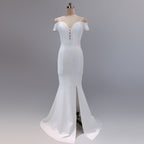 New long and slim bridesmaids evening dress party banquet host performance annual meeting dress