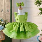 Elegante vestido de primera comunión para niña, vestido de princesa para cumpleaños de niña pequeña. 