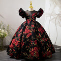 Flower Girl Dress Children Princess Summer Floral Embroidery Vintage Party Communion Dress