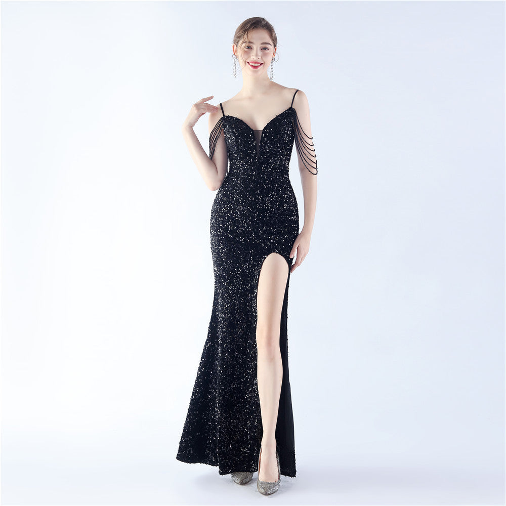 Fleece bottom handmade bead sheet craft beaded new sequined dress