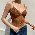 Vintage Lace Maple Print Cami Top