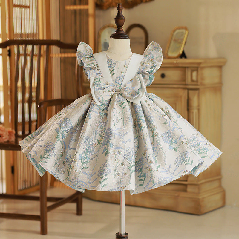 Kleid für Mädchen, Blumenmädchen, Kommunion, Hochzeit, festlich, mit Schleife, flauschig, Prinzessinnenkleid 