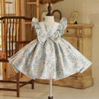 Kleid für Mädchen, Blumenmädchen, Kommunion, Hochzeit, festlich, mit Schleife, flauschig, Prinzessinnenkleid 