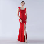 Dresses New Annual Meeting Party Bridesmaids Satin Evening Dresses Ball Dresses