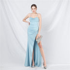 Court fish bone vest waist heavy industry craftsmanship beaded tube top sling high-end evening dress