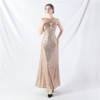 Popular A-shaped pendulum dress can be worn daily sequined long dress