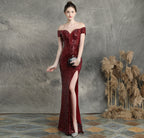 Dress Dream Celebrity Party Party Evening Dress Sexy Long Skinny Toast Bride