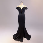 New long and slim bridesmaids evening dress party banquet host performance annual meeting dress