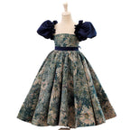 Kommunionkleid für Kleinkinder, Mädchen, Sommerkleid mit Blumenmuster, festliches Prinzessinnenkleid 