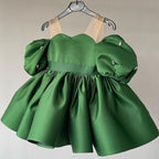 Lindo vestido de bautizo para niña, vestido de princesa para primera comunión y desfile de niñas pequeñas. 
