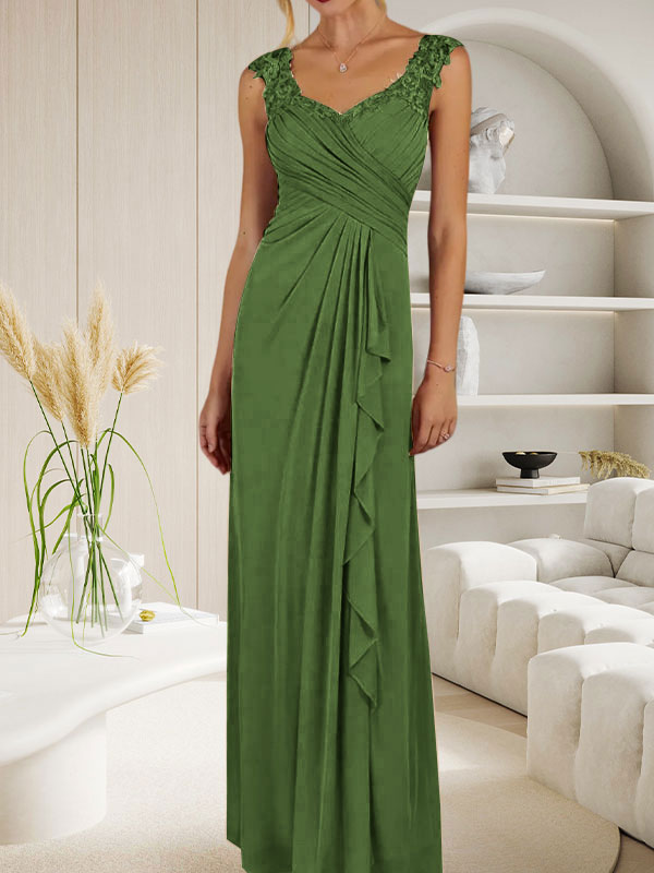 Vestido de malla plisada con escote corazón y corte en A color champán