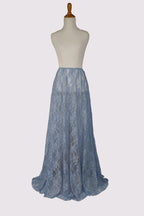One Shoulder Lace Blue Bridesmaid Dress Party Dress