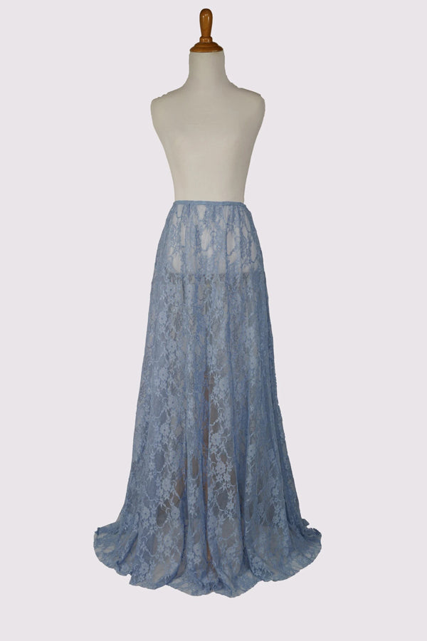 One Shoulder Lace Blue Bridesmaid Dress Party Dress