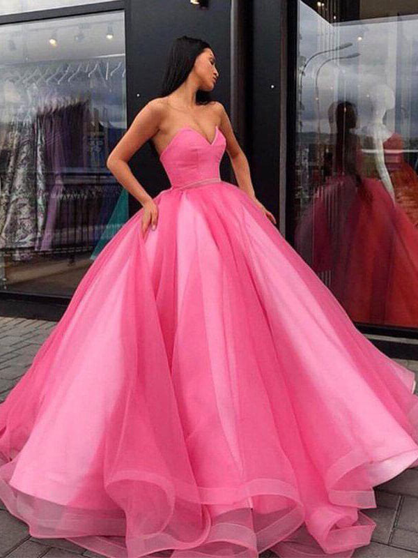Prinzessin Ballkleid Herzförmiger Ausschnitt Abschlussballkleider, Lange Formelle Kleider