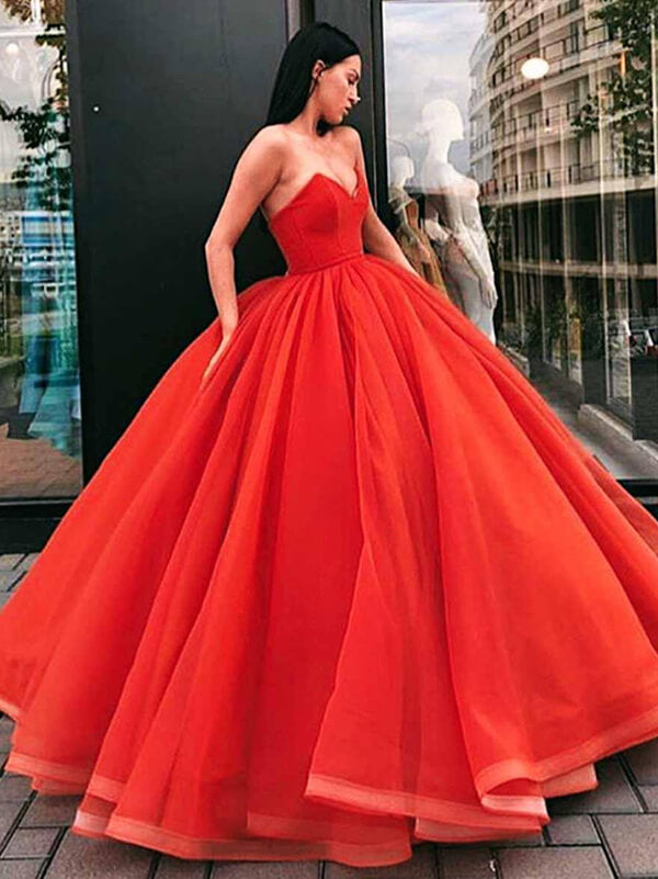 Prinzessin Ballkleid Herzförmiger Ausschnitt Abschlussballkleider, Lange Formelle Kleider