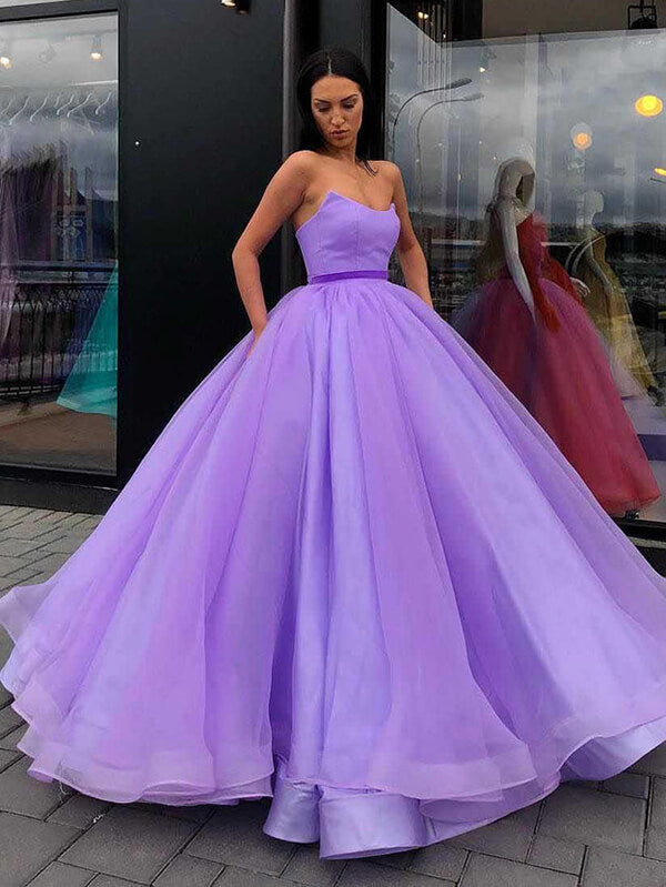 Prinzessin Ballkleid Herzförmiger Ausschnitt Abschlussballkleider, Lange Formelle Kleider