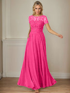 Dunkelblaues A-Linien-Pailletten-Chiffonkleid mit U-Boot-Ausschnitt 