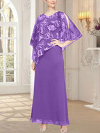 Langes Glitzer-Mesh-Kleid mit neuartigem asymmetrischem Überwurf-Oberteil 