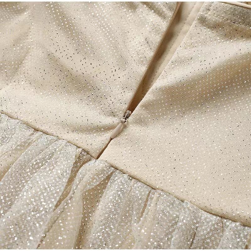 A-Linien-Kleid aus glitzerndem Tüll für den Homecoming-Ball