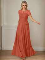 Dunkelblaues A-Linien-Pailletten-Chiffonkleid mit U-Boot-Ausschnitt 