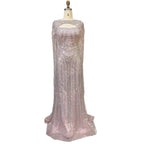 Luxuriöses blaues Diamant-Abendkleid mit Cape LA73426