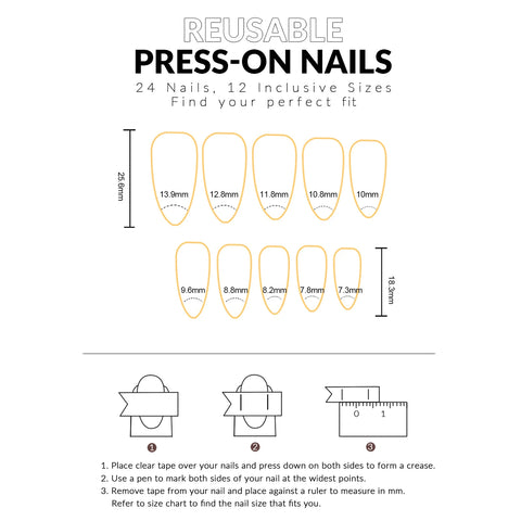 24 uñas postizas negras brillantes para chicas con estilo picante, con brillantes diamantes de imitación, estilo francés, uñas cruzadas a presión, uñas de ataúd de longitud media. 