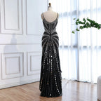 Luxuriöses, nudefarbenes Meerjungfrauen-Abendkleid mit Korsett und Perlenbesatz LA72803A