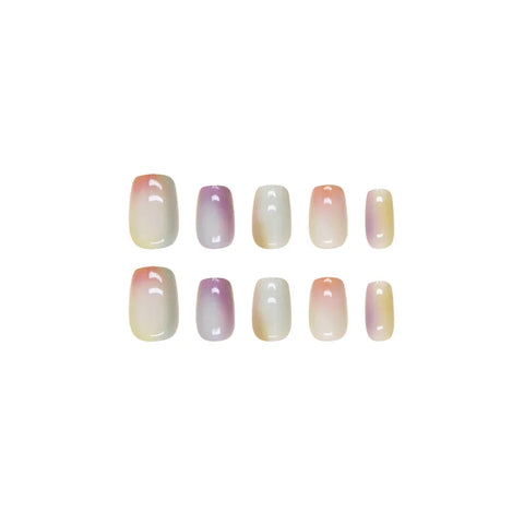 10 piezas de parches para uñas de ojo de gato multicolor elegantes y a la moda para mujer, parches para uñas desmontables, parches para uñas teñidas, parches transparentes para uñas. 
