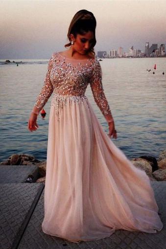 Long Sleeves Prom Dresses Long, Cocktail Evening Dresses for Woman