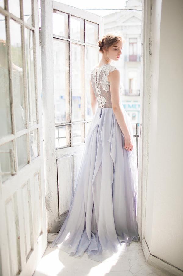 Gorgeous Inexpensive Lace Tulle Wedding Dress Boho Bridal Dresses