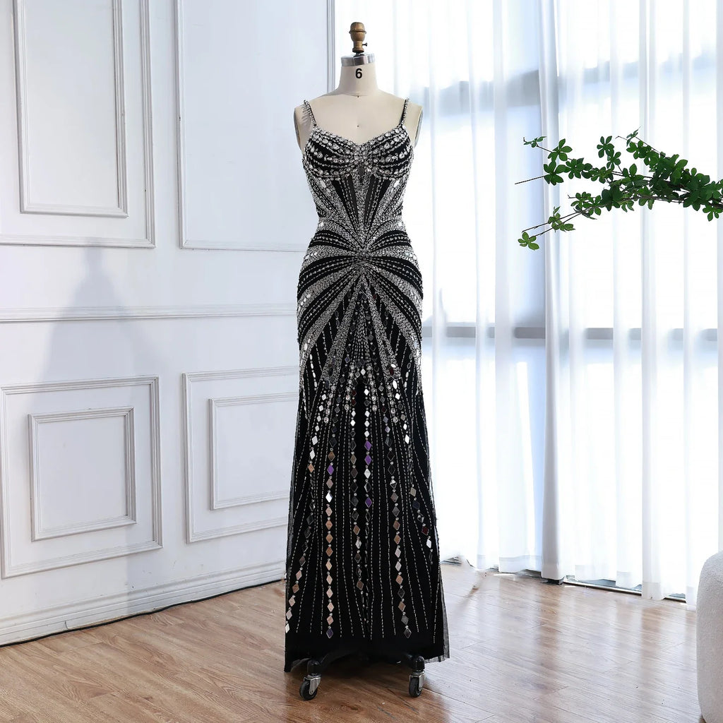 Luxuriöses, nudefarbenes Meerjungfrauen-Abendkleid mit Korsett und Perlenbesatz LA72803A