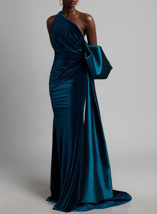 Vestidos de madre de la novia con corte tubo/columna y un solo hombro 
