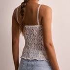 Lace Sheer Korean Crop Top