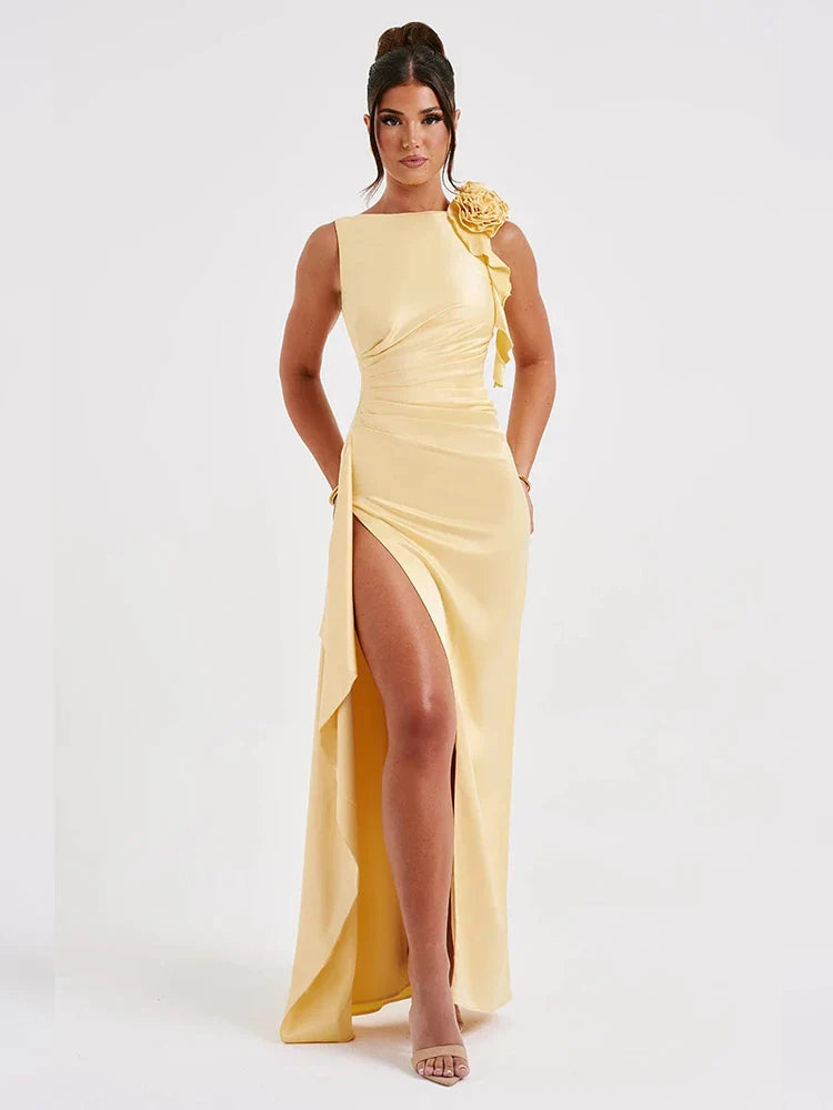 Appliques Slim Bodycon Vacation Dress
