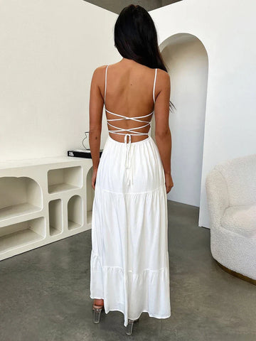 Elegante vestido de fiesta de corte A con vendaje