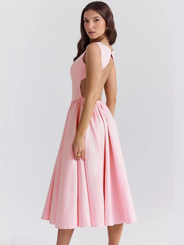 Elegante vestido plisado de fiesta en forma de A