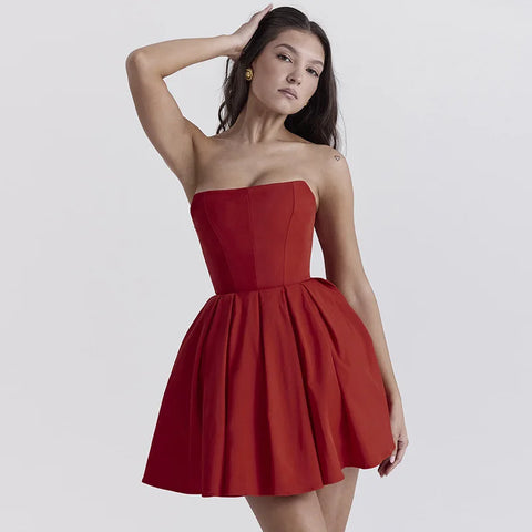 Vestido de vacaciones de corte A con cintura cruzada