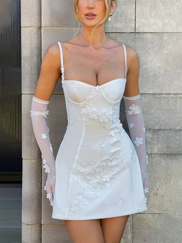 Vestido de vacaciones floral ajustado y entallado de corte A