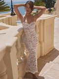 Lace Slim Bodycon Maxi Vacation Dress