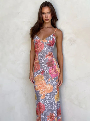Leopard Print Slim Bodycon Vacation Dress