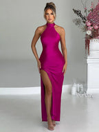 Maxi Langes Urlaubskleid Damen Neckholder