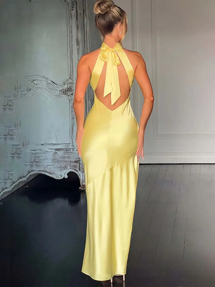 Maxi Langes Urlaubskleid Damen Neckholder