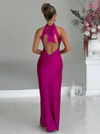 Maxi Langes Urlaubskleid Damen Neckholder