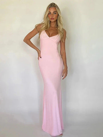 Vestido maxi de vacaciones ajustado estilo sirena
