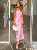Vestido maxi elegante, ajustado y ajustado para vacaciones