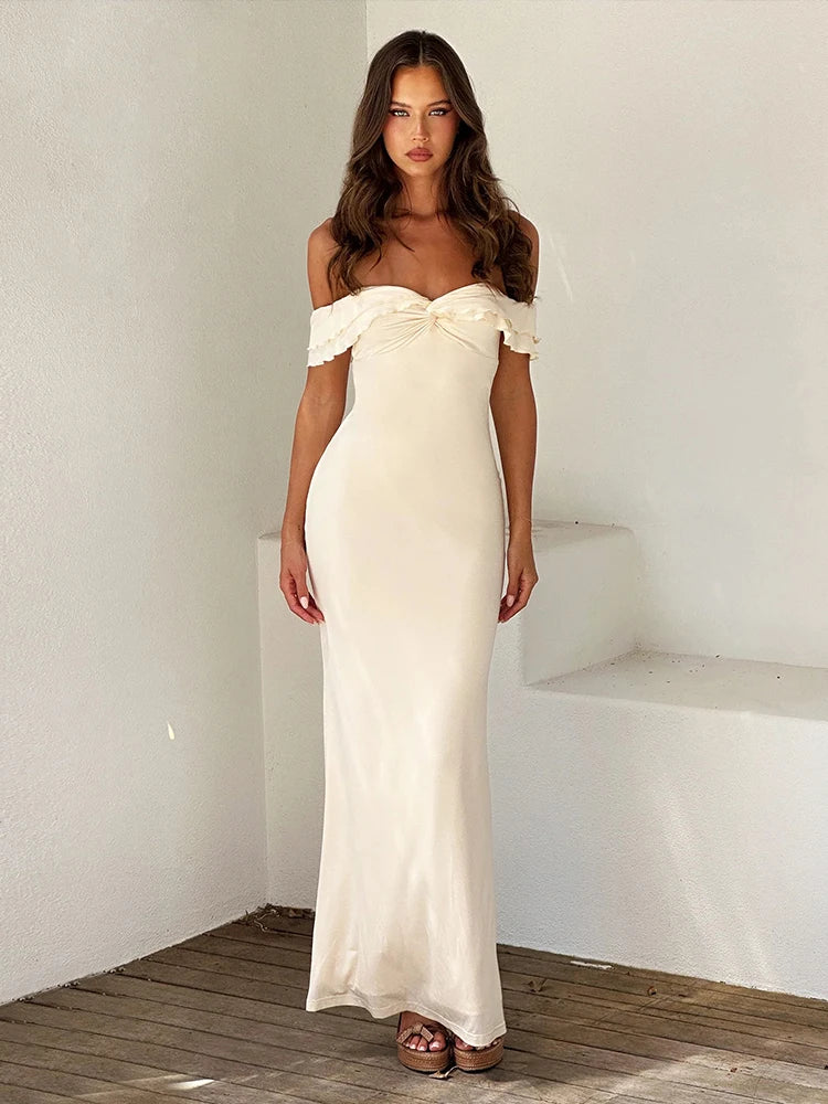 Vestido maxi ajustado para vacaciones