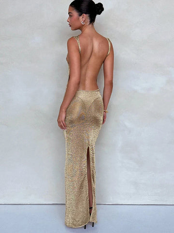 Sparkle Glitter Slim Vacation Dress